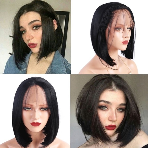 ?HEDI 10”1B BLACK LACE FRONT BOB Wig W/Baby Hairs main image 5